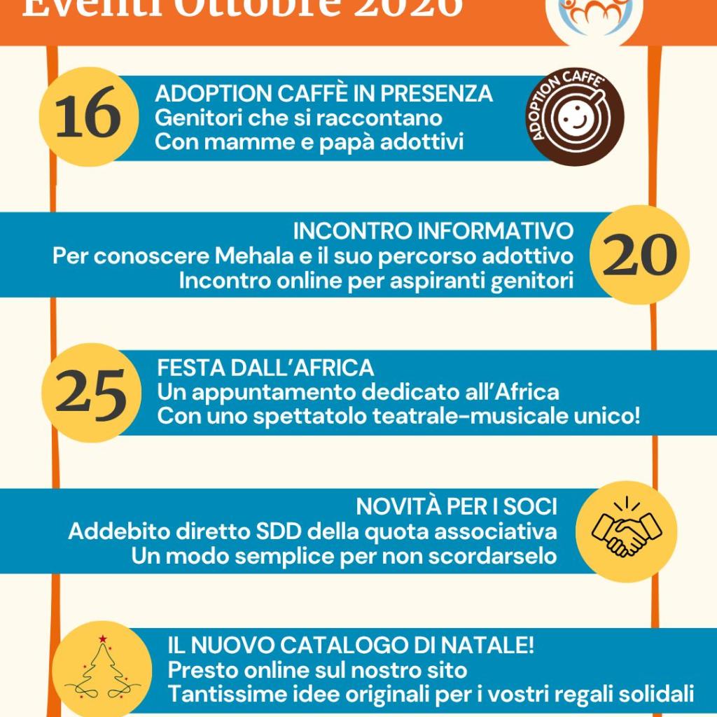 Anche il mese di ottobre propone tanti appuntament